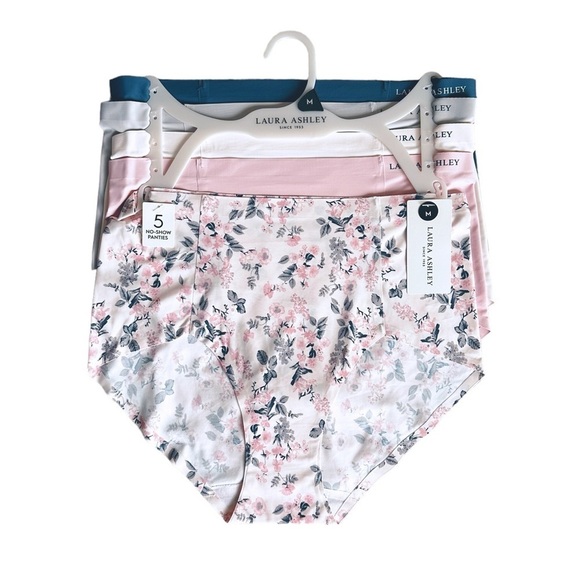 Laura Ashley 5-PK No-Show Panties - Picture 1 of 5
